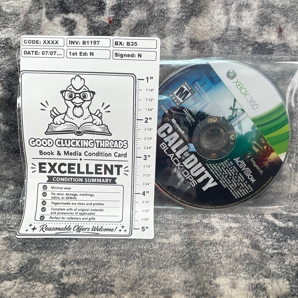 Call of Duty Black Ops Xbox 360 Activision 2010 Cold War FPS Shooter Disc Only